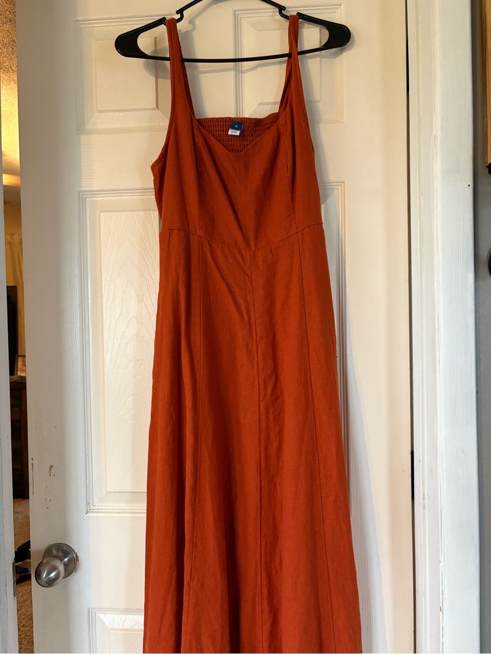 Old Navy Rust-Orange Maxi Dress with Thin Straps
